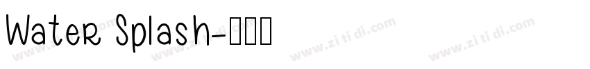 Water Splash字体转换